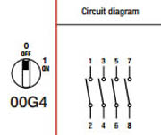 4-Pole ON/OFF Switch